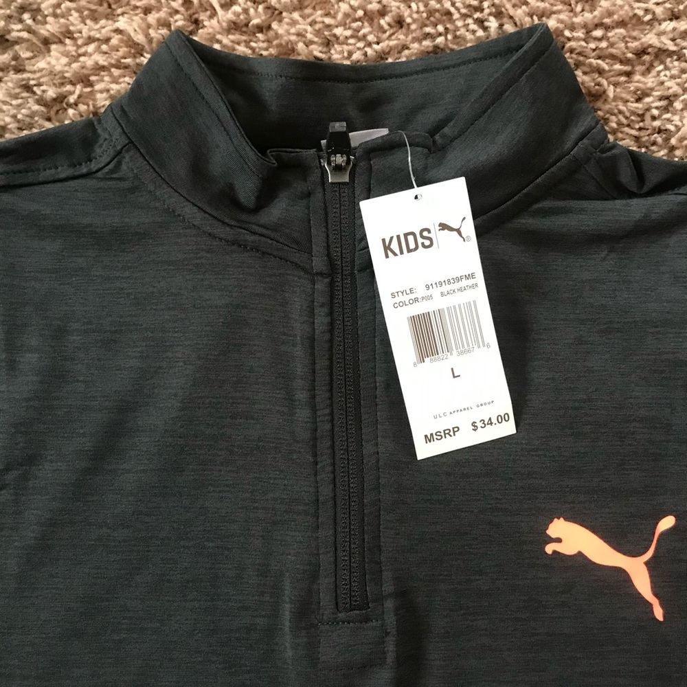 Youth Puma 1/4 zip pullover‎